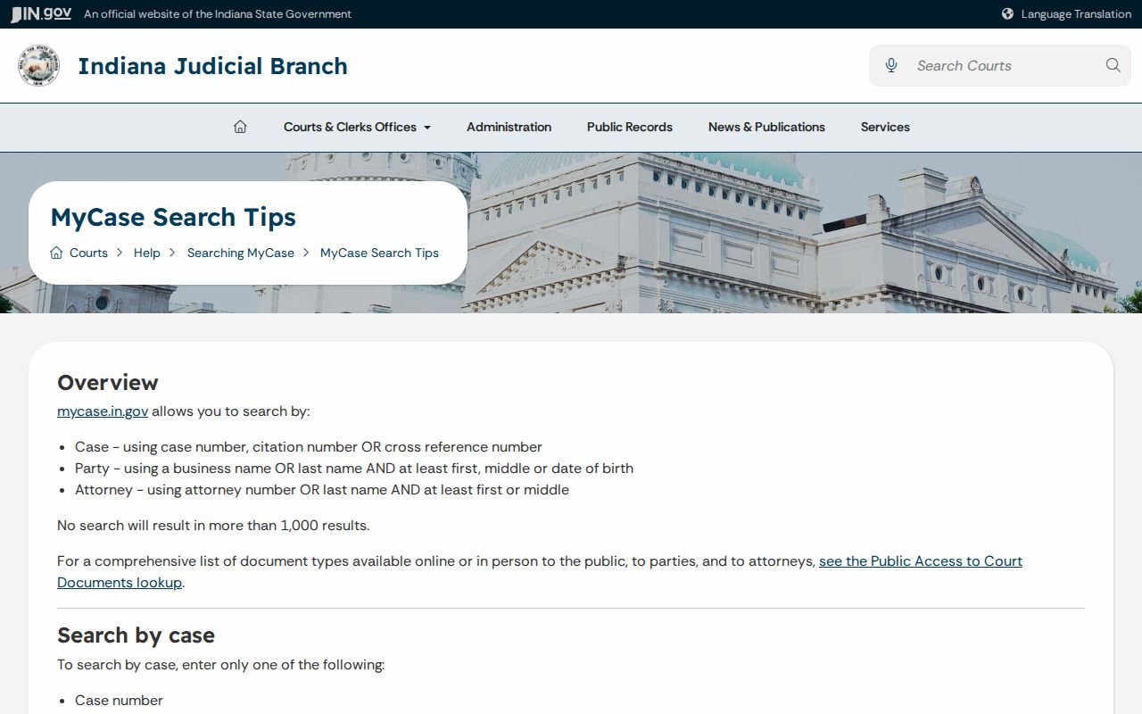 Union County warrant search tips for case and party names