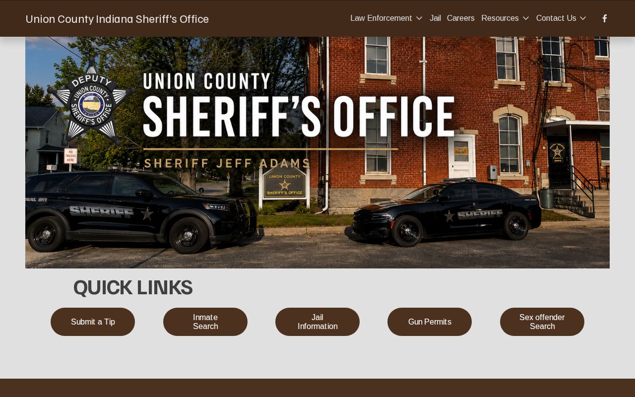 Union County warrant records sheriff contact